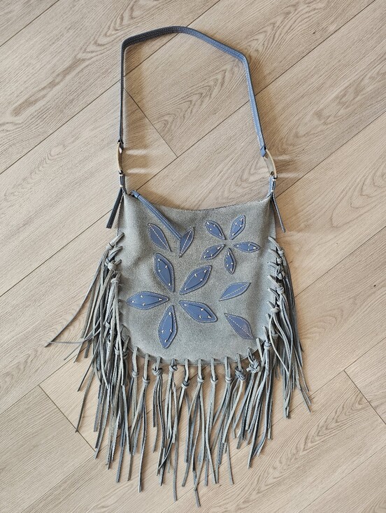 Kenneth Cole Handbags - Kenneth Cole Fringe Suede Shoulder Crossbody Bag Western Boho